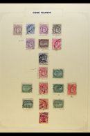 1893-1949 FINE USED COLLECTION On Leaves, Inc 1893-1900 Perf 12x11½ To 5d And Perf 11 To 2½d, 1899... - Cook Islands