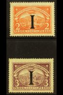 SCADTA ITALY 1923 2p Red-orange & 3p Violet With Smaller "I" Overprints (Scott CLIT35/36, SG 41/42, Michel LA... - Colombia