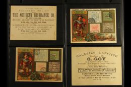 STAMP DESIGNS ON ADVERTISING CARDS A Scarce & Attractive Group Of Colourful Cards, Produced Around 1908... - Other & Unclassified