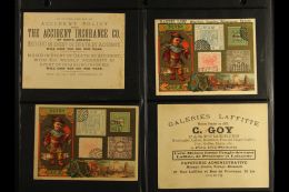 STAMP DESIGNS ON ADVERTISING CARDS A Scarce & Attractive Group Of Colourful Cards, Produced Around 1908... - Altri & Non Classificati