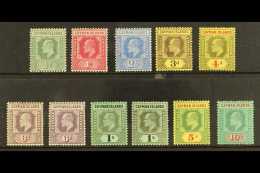 1907-09 Complete Definitive Set With Both 1s, SG 25/34, And With Both 6d Shades, Very Fine Mint. (11 Stamps) For... - Cayman Islands
