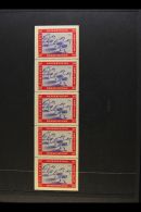 REVENUE STAMPS PRAIRIE PROVINCES 1943 Conservation Stamp 25c "Chukar Partridge" Complete Pane Of Five, Van Dam... - Otros & Sin Clasificación
