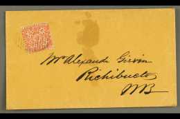 1852 (Jan) Neat Envelope From St John To Richibucto, Bearing 1851 3d Dull Red SG 2 With Part Margins And Tied By ... - Sonstige & Ohne Zuordnung