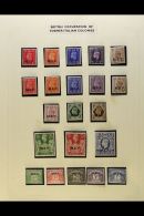 1942-1951 VERY FINE MINT COLLECTION In Hingeless Mounts On Leaves, ALL DIFFERENT, Inc MEF 1942 Opt 14mm Long Set,... - Africa Oriental Italiana