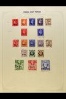 1942-1951 FINE USED COLLECTION On Leaves, All Different, Inc MEF 1942 14mm Opt Set And 13½ Opt 1d Square... - Italian Eastern Africa