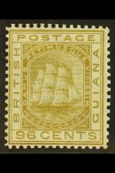 1876-79 96c Olive Bistre, CC Wmk, SG 134, Fine Mint Elusive Stamp! For More Images, Please Visit... - Britisch-Guayana (...-1966)