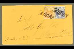 1885 Cover Addressed To Buenos Aires, Bearing 1878 5c Ultramarine & 10c Orange (Scott 20/21, SG 42/43) Tied By... - Bolivie