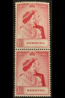 1948 £1 Carmine "Silver Wedding", SG 126, Very Fine Mint/never Hinged Mint Vertical Pair (2 Stamps) For More... - Bermudes