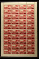 1955-60 CASTLES COMPLETE SHEET. 5r On 5s Rose-red Castles Overprint Type II, SG 95a, Fine Never Hinged Mint... - Bahrein (...-1965)
