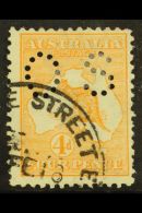 OFFICIALS 1914 "OS" Punctured 4d Orange Die II, SG O21, Fine Cds Used For More Images, Please Visit... - Other & Unclassified