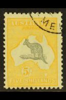 1929-30 5s Grey And Yellow Kangaroo, SG 111, Very Fine Used. For More Images, Please Visit... - Autres & Non Classés