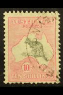 1929 10s Grey And Pink, Wmk Mult Crown & A, SG 112, Good Used With Bright Colour And Crisp Cancel But 2 Short... - Other & Unclassified