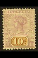 TASMANIA 1892 10s Mauve And Brown, SG 224, Fine Mint. For More Images, Please Visit... - Other & Unclassified