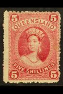 QUEENSLAND 1882-95 5s Rose, Perf 12, Watermark W5 On Thin Paper, SG 154, Fine Mint. For More Images, Please Visit... - Other & Unclassified