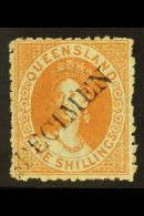 QUEENSLAND 1880 5s Orange-brown, Wmk "Q" & Crown, Perf.12 (listed As Yellow-ochre In SG), Overprinted... - Otros & Sin Clasificación
