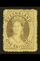 QUEENSLAND 1862-7 1s Grey, No Watermark, Perf.13, SG 29, Mint, Cat.£350 For More Images, Please Visit... - Sonstige & Ohne Zuordnung