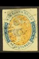 NEW SOUTH WALES 1856 (6d) Salmon And Indigo, Registration Stamp, Imperf, SG 103, Very Fine Used.  For More Images,... - Autres & Non Classés