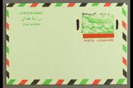 AEROGRAMME 1972 8a On 14a Green, Red & Black, Type II With Black SURCHARGE INVERTED Variety, Very Fine Unused.... - Afganistán