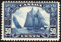 SHIPS Canada 1929 50c Blue Bluenose, SG 284, Fine Lightly Hinged Mint. For More Images, Please Visit... - Unclassified