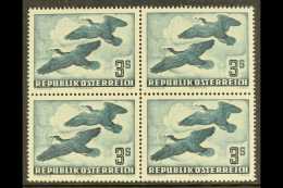 BIRDS AUSTRIA - 1953 3s Blue Green Cormorant, Airmail, Mi 985, In A Superb NEVER HINGED MINT Block Of 4. For More... - Non Classés