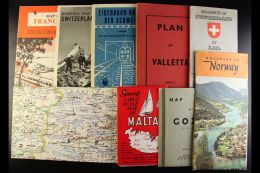 EUROPEAN MAPS 1950's - 1990's All Different Touring And Railway Maps Of Various European Countries. Fine... - Other & Unclassified