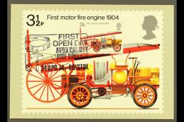 1974 FIRE SERVICE PHQ Card, (number 6) Bearing 3½d Multicolored (Fire Engine - SG 950) Tied By Avon County... - Otros & Sin Clasificación