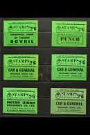 1942 BOOKLET FRONTS Six Different Fronts From The Scarce 1942 2s6d Green Booklets, From Issues Between 107 And... - Sin Clasificación