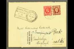 1935 (8 Apr) Cover To Gibraltar, Bearing Great Britain 1d & 1½d Stamps Tied By "PAQUEBOT MALTA" Cds,... - Ohne Zuordnung