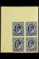 1913 TENDER ESSAY. KEVII 1d Definitive Design Printed In Indigo To A Slightly Larger Format Than The Issued Stamp,... - Unclassified