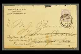 THOMAS COOKE PERFIN 1d Lilac On 1900 Printed Envelope Redirected To Twickenham, Includes Charming Printed Letter... - Andere & Zonder Classificatie