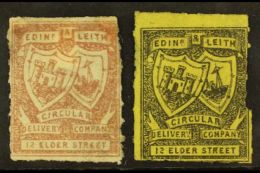 CIRCULAR DELIVERY COMPANY EDINBURGH & LEITH (12 ELDER STREET)1867 ¼d Red-brown & ¼d Black On... - Sonstige & Ohne Zuordnung