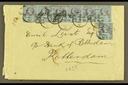 1893 (4th Feb) Cover To Rotterdam Bearing 2½d Jubilee Strip Of Six Plus Single, All With "C.B.I." Perfin... - Sonstige & Ohne Zuordnung