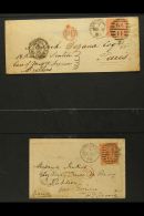 1865-68  COVERS TO FRANCE 4d Vermilion, Plates 7, 8, 9 & 10 (SG 93/94), Each Tied To A Separate Cover Sent... - Andere & Zonder Classificatie