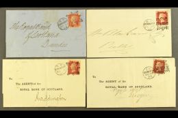 1864-69 BRUNSWICK STARS CANCELS ON ENTIRES Good Strikes With Edinburgh Code "3 M" (1864), "12 N" (1866), "6 O"... - Andere & Zonder Classificatie
