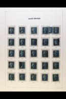 1858-69 2d Blue Plate Numbers, SG 45/47, An Impressive Reconstructed Sheet (mixed Plates) On Pages, Good To Fine... - Other & Unclassified