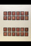 1856-57 1d Red, Die II Watermark Large Crown Perf. 14, SG 37-41, A Large Part Reconstruction On Pages, Good To... - Otros & Sin Clasificación