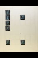 1855-57 2d Blue, Watermark Large Crown Perf 14, SG 34/35, An Attempted Partial Reconstruction (mixed Plates 5... - Autres & Non Classés