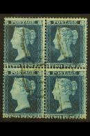 1854-57 2d Blue Wmk Large Crown Perf 14 Plate 5, SG 34, Fine Used BLOCK Of 4 ('NB' To 'OC'), Lightly Cancelled,... - Sonstige & Ohne Zuordnung