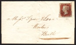 1841 (November) Cover To Beith Bearing 1d Red-brown From Black Plate 9, 4 Margins, Tied By MC Pmk. For More... - Sonstige & Ohne Zuordnung
