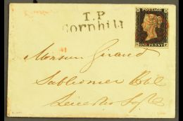 1840 1840(28 May) Env Sent Within London Bearing 1d Black 'GF' From Plate 2 With 4 Good To Very Large Neat Margins... - Unclassified