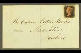 1840 (5 Sept) Entire Wrapper From Liverpool To 'The Catrine Cotton Works / Mauchline / Ayrshire' Bearing 1d Black... - Non Classificati