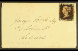 1840 (22 Aug) Small Env From Ireland To London Bearing A Beautiful 1d Black 'OD' From Plate IV With 4 Small To... - Unclassified