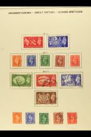 1935-52 USED COLLECTION On Printed Pages. Complete For Basic Issues From KGV Jubilee To The End Of KGVI's Reign,... - Other & Unclassified