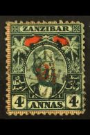 1897 2½ On 4a Myrtle-green, Type 5, SG 177, Very Fine Used. For More Images, Please Visit... - Zanzibar (...-1963)