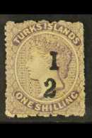 1881 "½" On 1s Lilac Surcharge Without Bar, SG 12a, Mint, Scarce, Cat £600. For More Images, Please... - Turcas Y Caicos