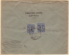 1923 (29 Dec) Commercial Cover Addressed To France Bearing 1923 2.50pi On 50c "Syrie Grand Liban" Overprint (x2)... - Syria
