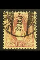 1882-1903 1f Claret, Perf.11½x12, Impressed Watermark, Zumstein 71E, SG 160, Very Fine Used. For More... - Other & Unclassified