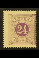 POSTAGE DUES 1874 24ore Red Violet, Facit L7a, Fine And Fresh Mint, Centred Right But Quite Lovely. For More... - Autres & Non Classés