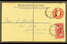 POSTAL STATIONERY KGV Registered Cover, Used At Stegi, Clear 12.7.37 Postmarks, Sent To Pretoria, 1d KGVI... - Swaziland (...-1967)
