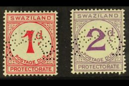 POSTAGE DUES 1933  1d & 2d Perforated "Specimen", SG D1s/2s, Very Fine Mint (2 Stamps) For More Images, Please... - Swaziland (...-1967)